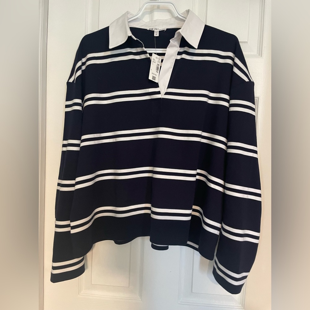 Reitmans Monochrome Striped Blouse